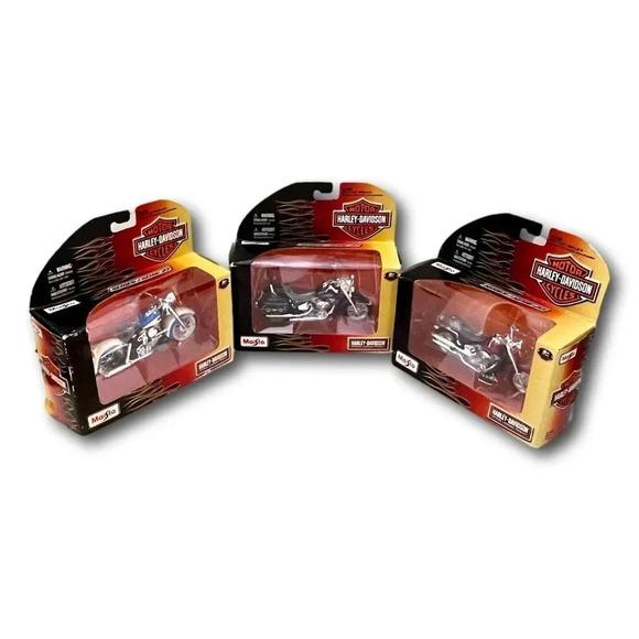 Maisto Harley Davidson Motorcycles Diecast Lot 3 1/18 Series 27  2010 - Picture 1 of 8
